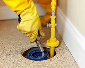Gas line repair, home floor