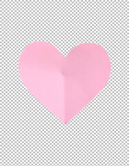 pink heart, Soft Pink Heart Shape for Wedding and Anniversary Designs on transparent background, png, psd
