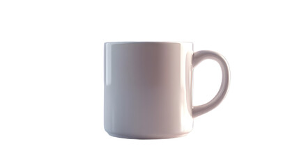 3D Illustration - Simple White Mug on Black Background