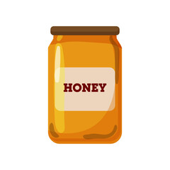 Simple honey jar with label.