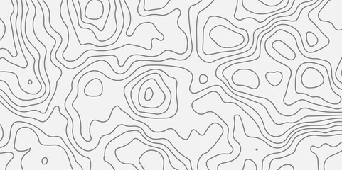 Fototapeta premium Topographic map background geographic line map with elevation assignments.paper texture Imitation of a geographical map shades.Modern design with White background with topographic wavy pattern design.