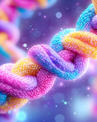 Colorful Twisted Strand, Abstract Background