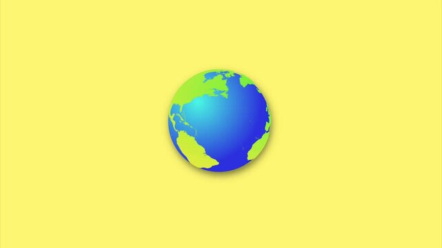 Realistic Design Rotating Earth Globe Animation for Global Business
