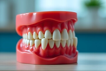 Obraz premium Close-up of a Realistic Dental Model for Education or Study