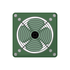 Green Ventilation System Fan