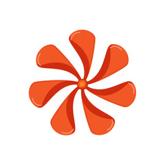 Orange Flower-Shaped Fan