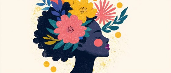 Lifelong Learning Infographics concept. Vibrant Floral Bouquet with Colorful Petals and Leaves in Abstract Design