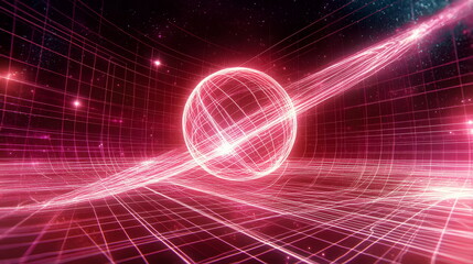 Obraz premium abstract background with glowing lights