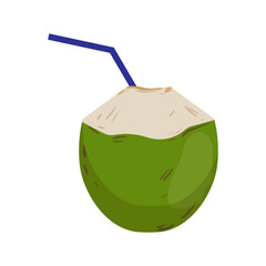 Coconut with Straw