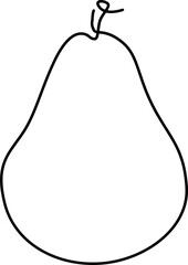 pear line art logo one line