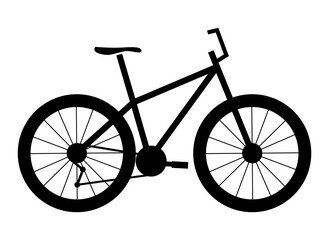 bicycle outline white and black illustration vector design