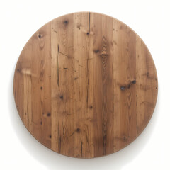 Fototapeta premium Round Wooden Coaster | Rustic Decor isolated 