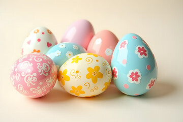 Easter eggs galore: pastel hues, intricate patterns. AI art captures the joy and festive spirit of Easter.