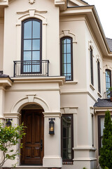 Elegant Classic House Exterior: Modern Architecture Design, Luxury Home, Real Estate