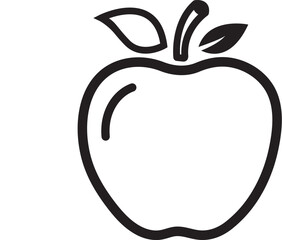 apple icon design, apple thin line design vector
