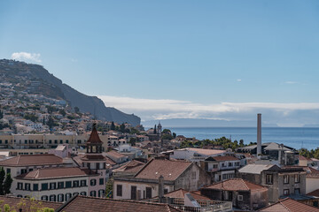 Fototapeta premium The capital city of Funchal on the island of Madeira. 