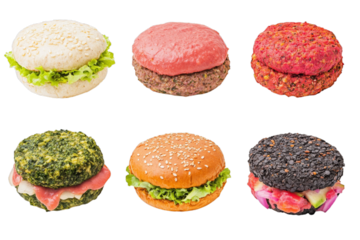 Vibrant Veggie Burgers - A Colorful and Delicious Variety