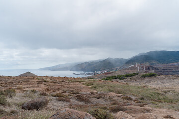 Landscape and views on an island life with sea and land.