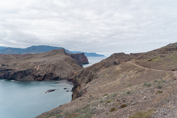 Island view with the sea and land.