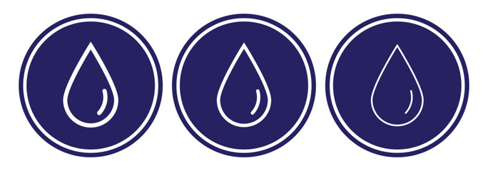 Water drop shape. water drops icon set. Water or oil drop. Flat design Isolated on white background - vector illustration
