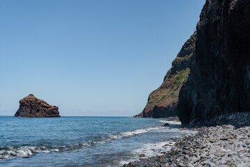 Beautiful cliffs and rocks against the sea.