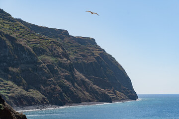 Beautiful cliffs and rocks against the sea.