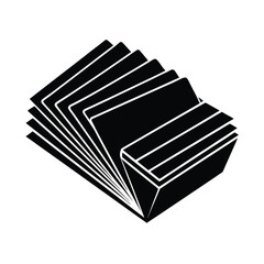 stack of books isolated on white