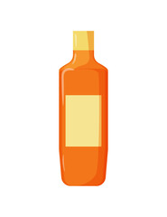 Orange Glass Bottle