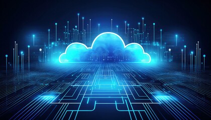 cloud computing technology background illustration representation