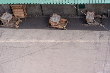 Sleigh on the road of madeira.