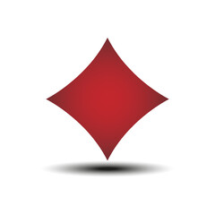 Obraz premium The card suit of diamonds on a white background