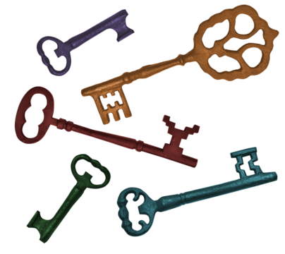 old black key chain retro vintage isolated