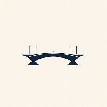 a very simple clean modern logo that represents a bridge.