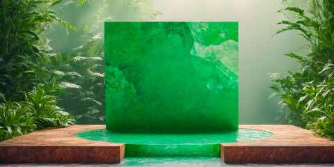 Lush Green Oasis Product Display