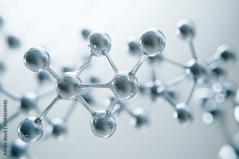 Leinwandbilder a 3d rendering of a complex molecular structure, showcasing the intricate bonds between atoms.