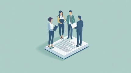 Fototapeta premium Outplacement services brochure for career transition symbolizing job support after layoffs