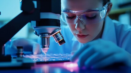 Employees are scanning wafers with atomic force microscopy for nanoscale defects.