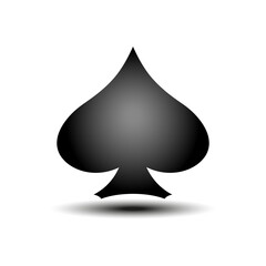 Fototapeta premium Card suit of spades on a white background