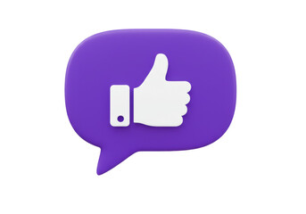 Obraz premium Isolated Thumbs Up Speech Bubble
