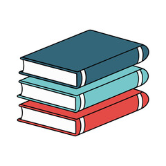 Books stack Vector art Illustration