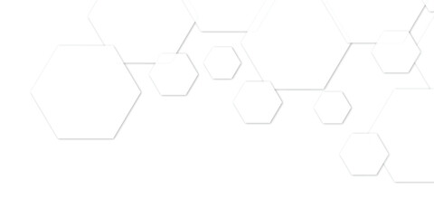 Abstract technology white geometric hexagon on transparent concept design honeycomb shape vector. 