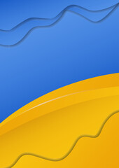 Fun and colorfull blue and yellow background vector