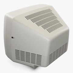 Illustration 3D Retro Monitor with CRT Tube and Classic Display Design