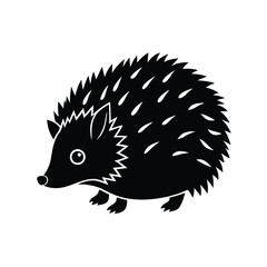 Hedgehog Silhouette Vector Art and Minimalist Black Hedgehog Illustration