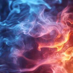 Abstract depiction of hot flame and cool air in a gradient