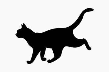 Cat vector icon, cat silhouette, cat Vector illustration, Isolated on White Background