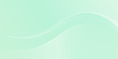Pastel green mint abstract wave background presentation template vector illustration