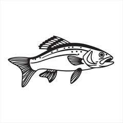 Fototapeta premium fish silhouette vector illustration