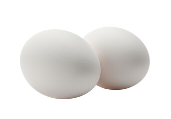Isolated Two White Eggs