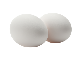 Isolated Two White Eggs